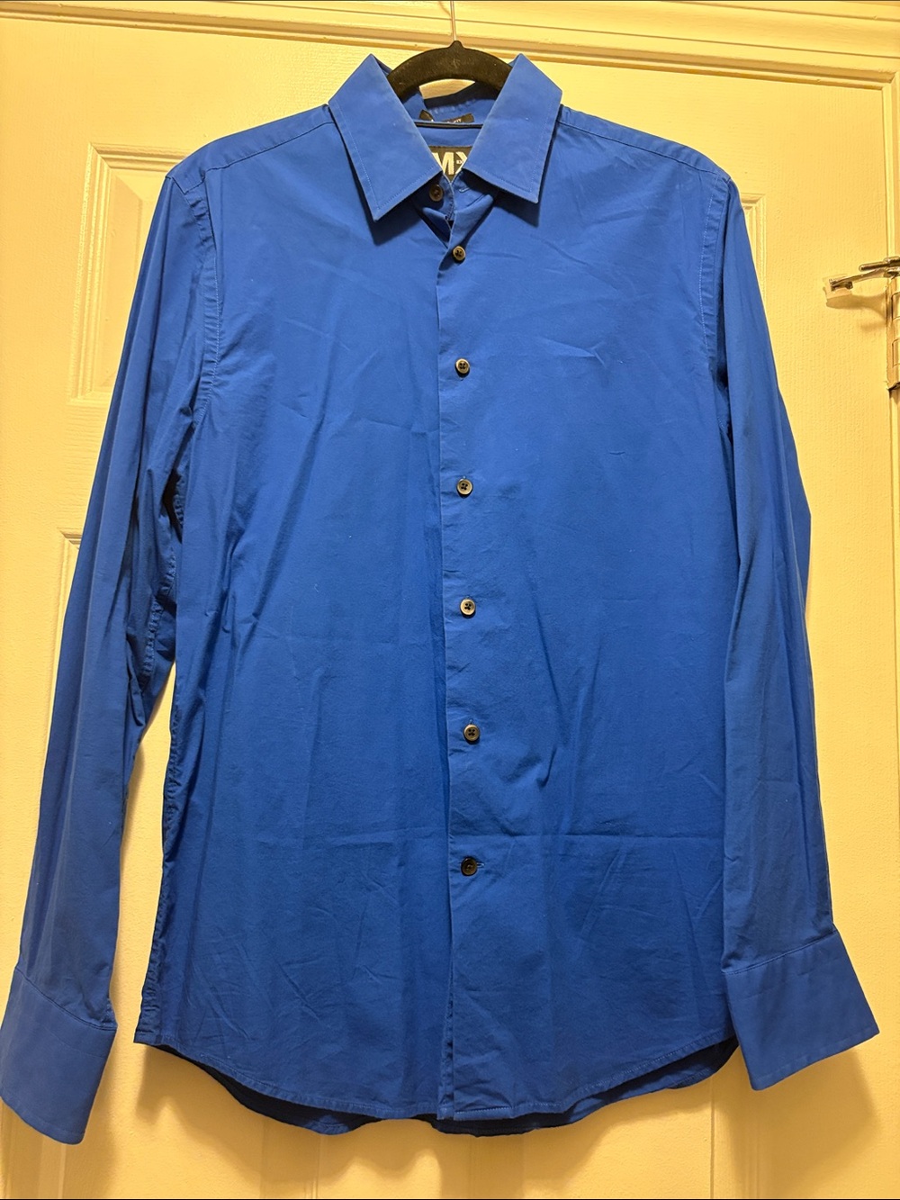 Express 1MX Modern Fit Shirt in Royal Blue